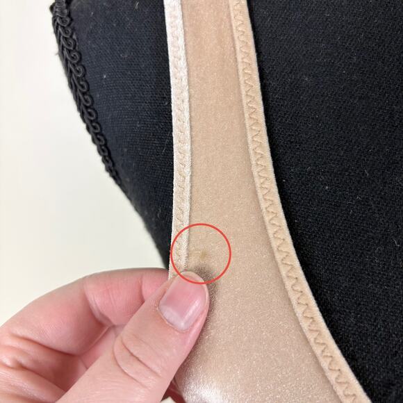 Triangl Neutral Two Piece Scoop Neck High Cut Myla Velvet Bikini Swimsuit - Picture 3 of 12